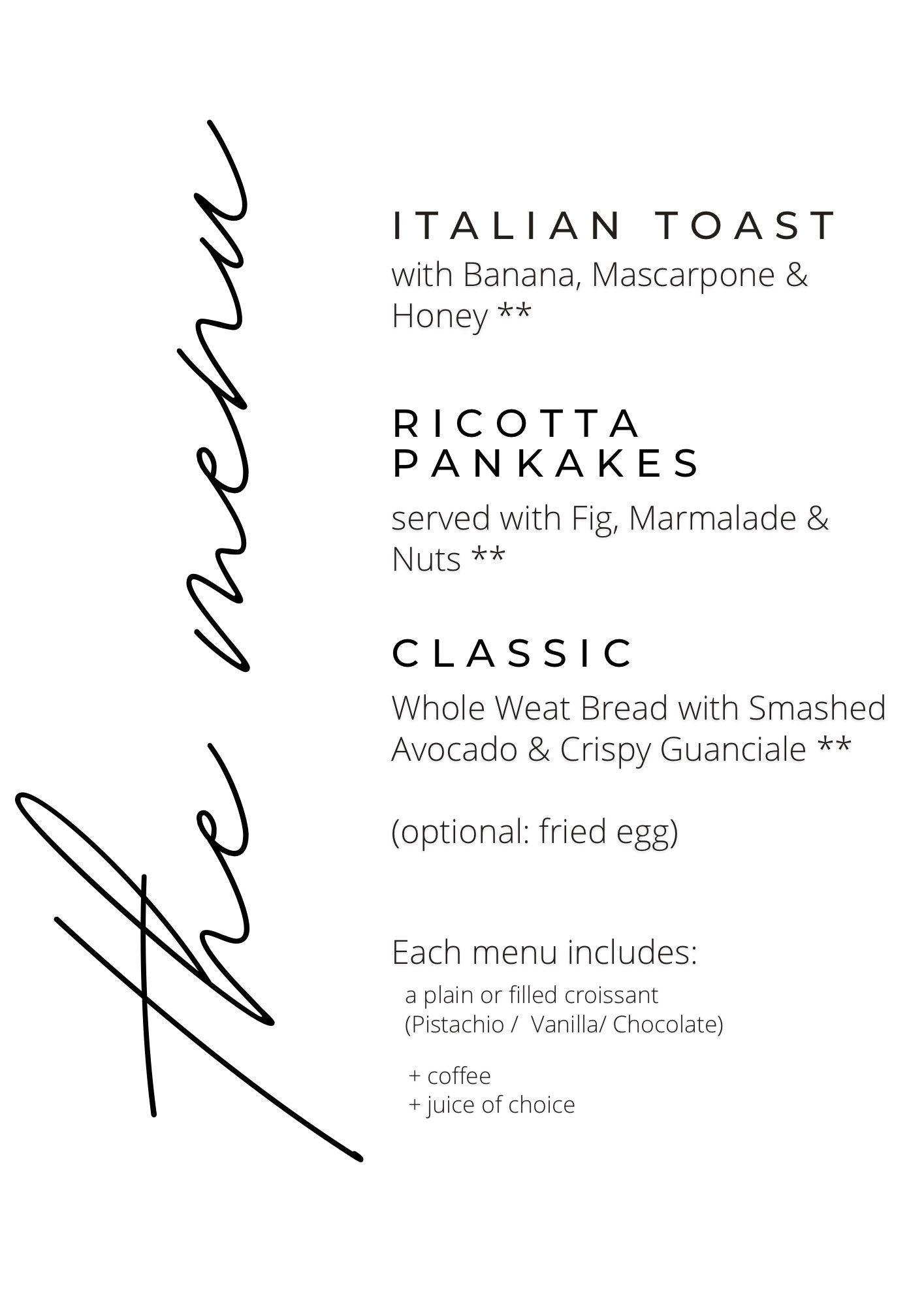 Italian style brunch