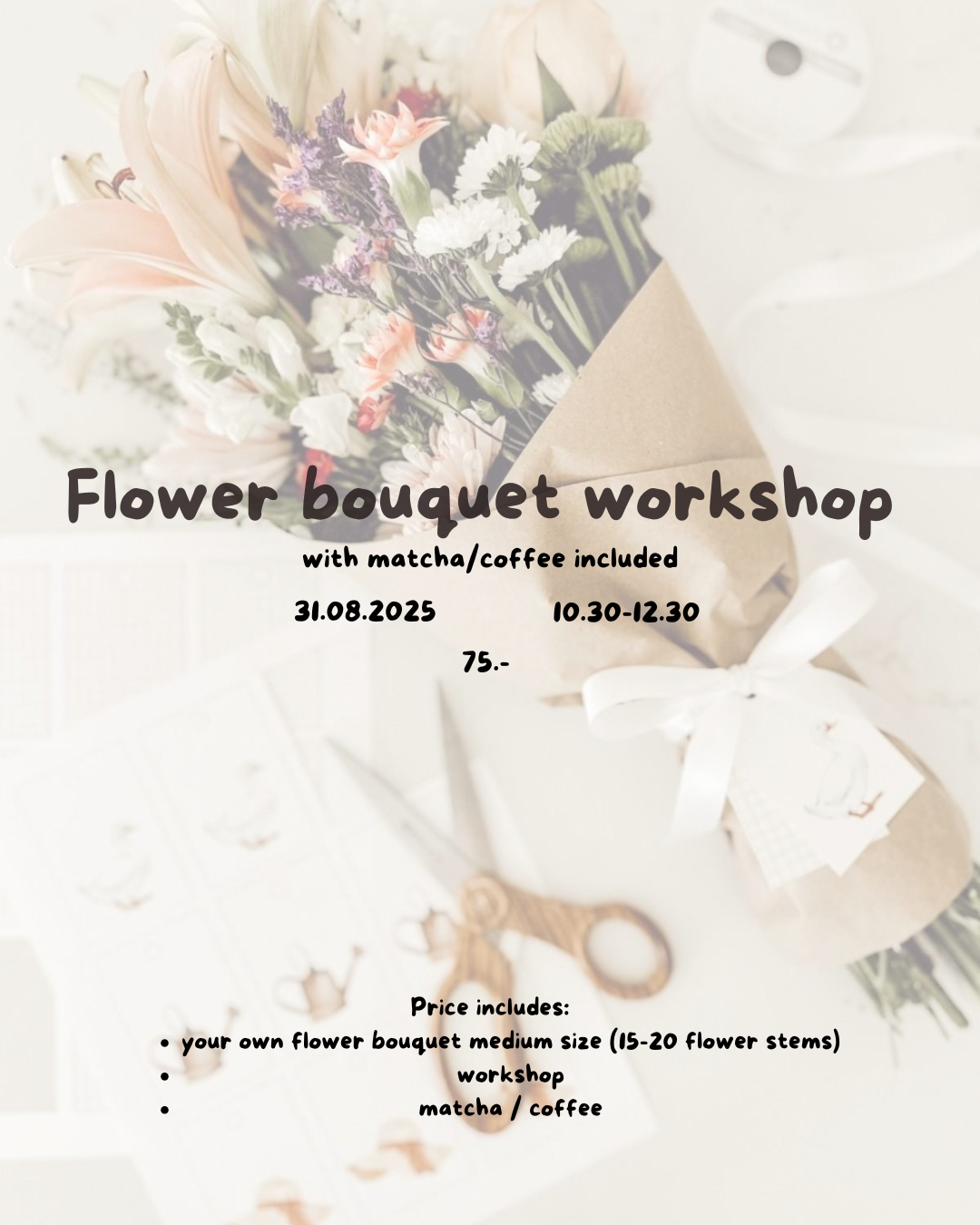 Flower bouquet workshop